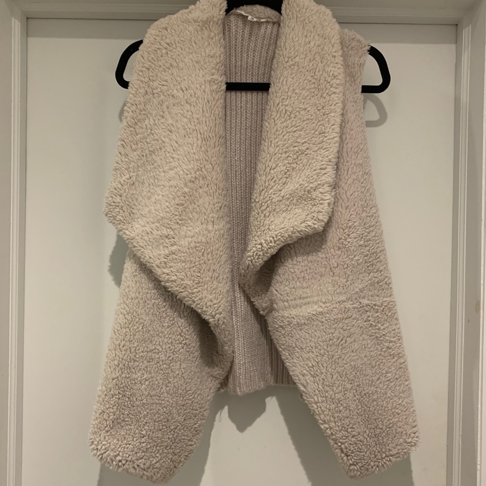 BB Dakota Sherpa Drape Front Vest